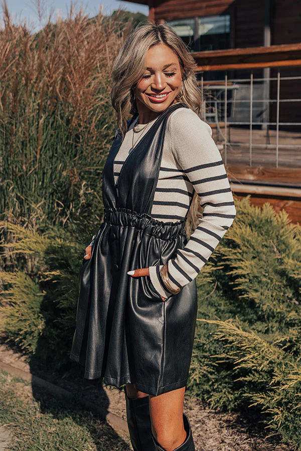 Fabulous Approach Faux Leather Mini Dress - Image 3