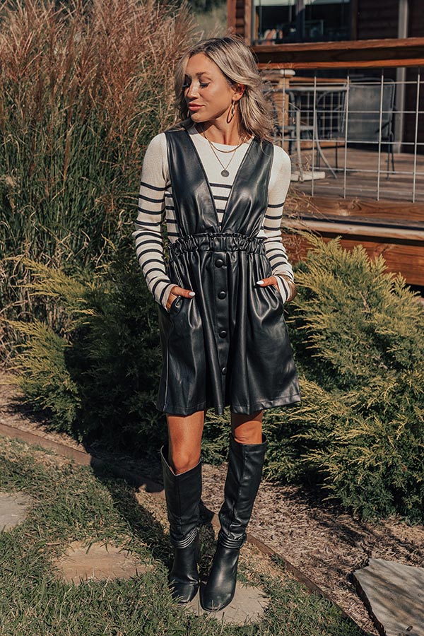 Fabulous Approach Faux Leather Mini Dress - Image 5