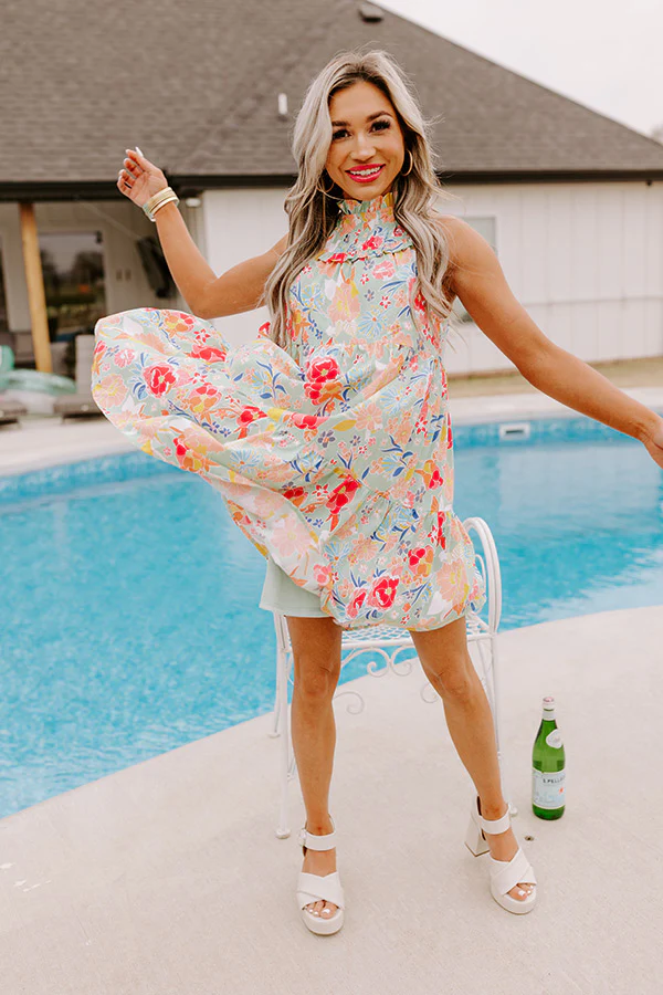 Fairytale Friendly Shift Dress In Mint - Image 2