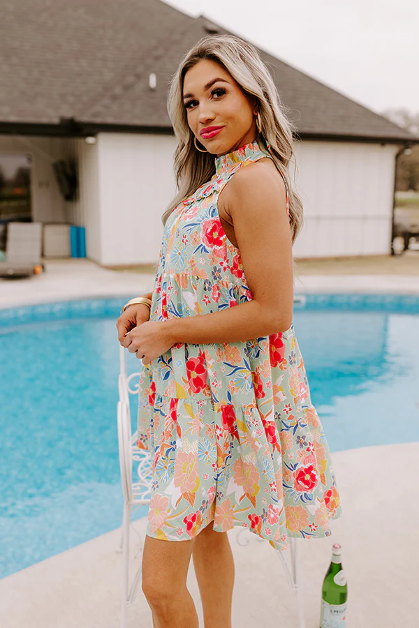 Fairytale Friendly Shift Dress In Mint - Image 4