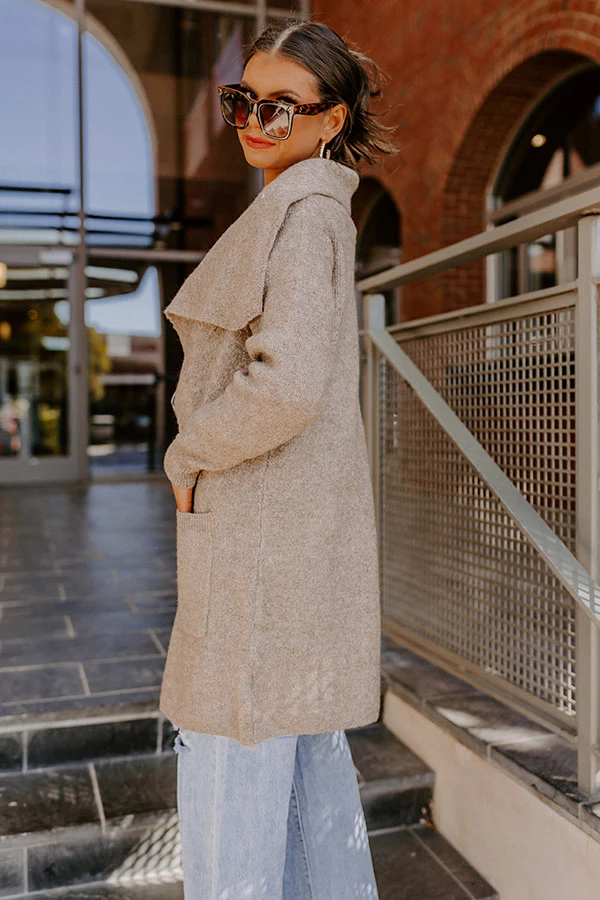 Fall Retreat Cardigan In Mocha - Image 4
