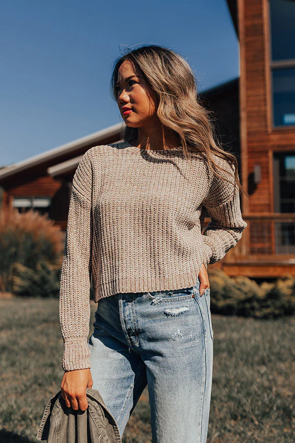Fall Sentiments Chenille Sweater In Birch - Image 7