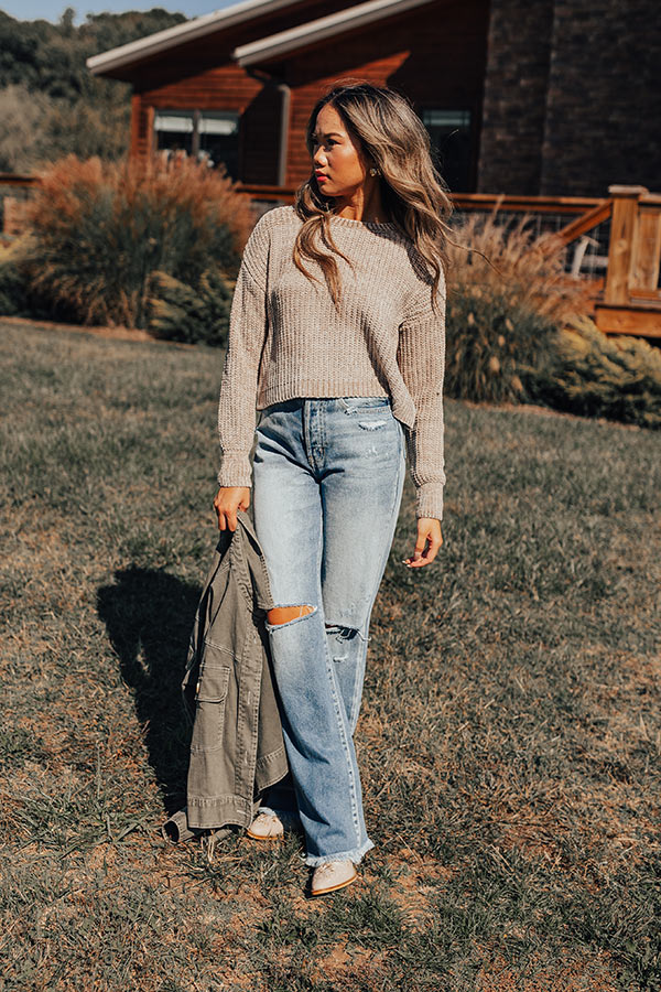 Fall Sentiments Chenille Sweater In Birch - Image 8