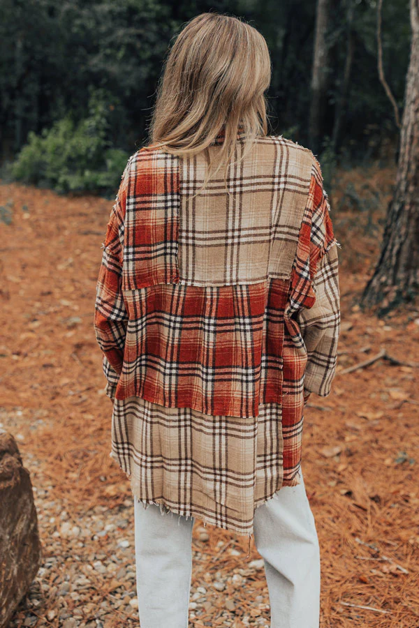 Fall Sentiments Plaid Button Up - Image 4
