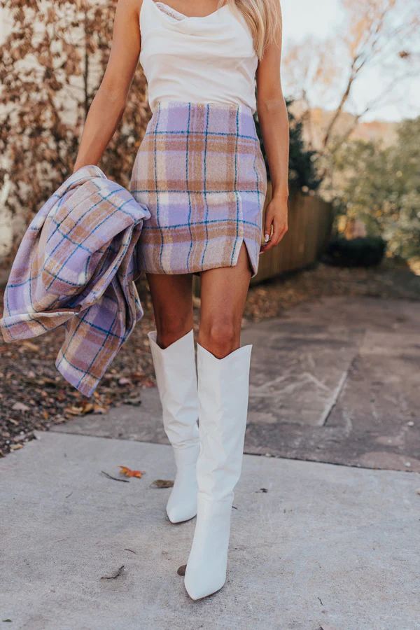 Falling For You Plaid Skirt - Image 3