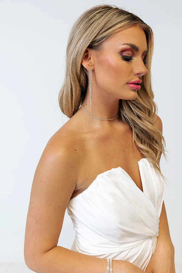 20-12 Fame And Fortune Rhinestone Earrings In Gold