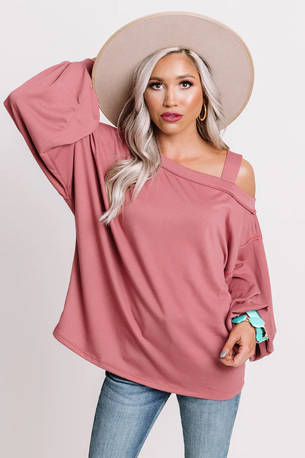 Fan Of Fall Shift Sweater In Blush - Image 4