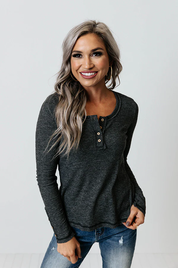 Fast Lane Top In Charcoal - Image 4