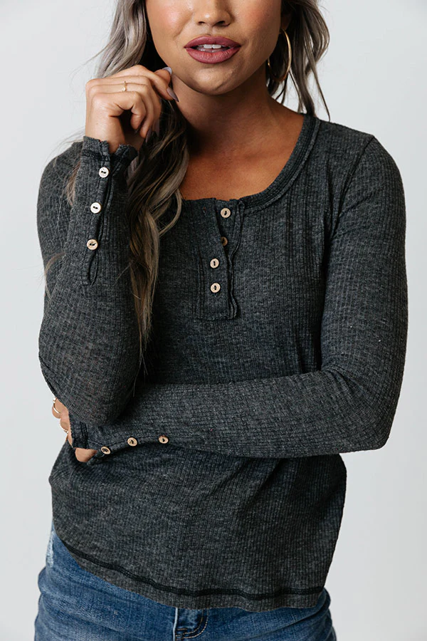 Fast Lane Top In Charcoal - Image 5