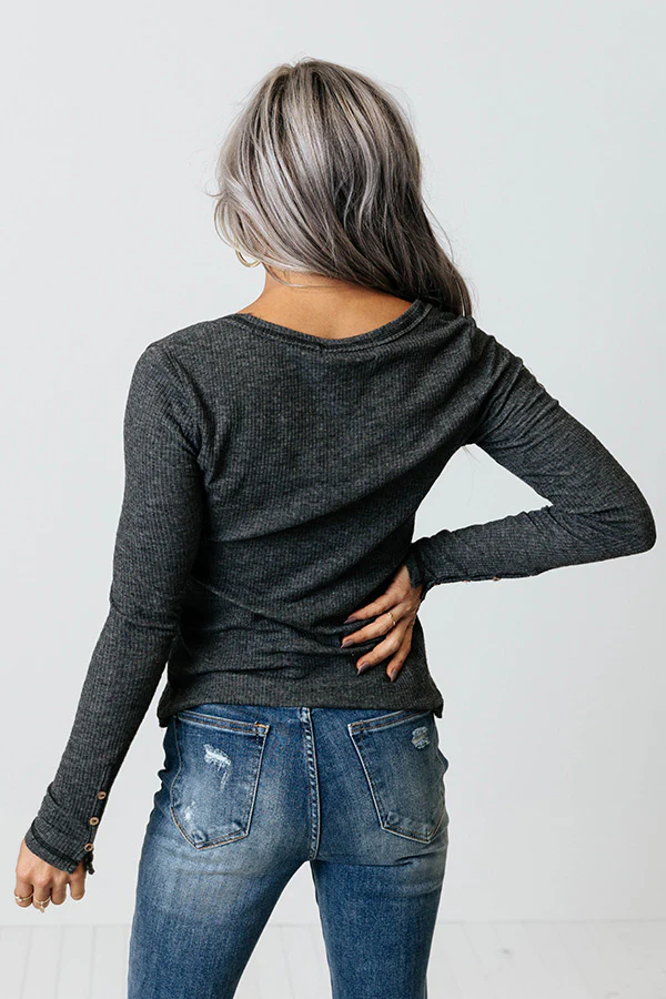 Fast Lane Top In Charcoal - Image 6