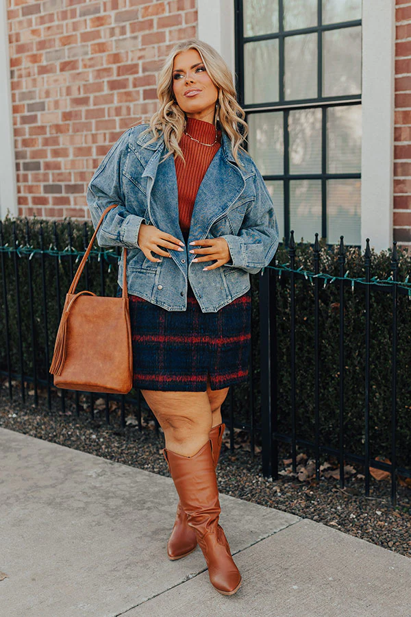 Fate Would Have It Denim Blazer Curves - Image 5