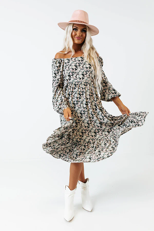 Feel The Beat Floral Midi - Image 6