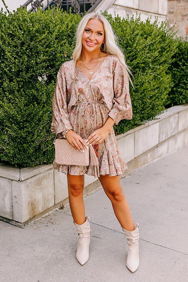 Feeling Spontaneous Paisley Mini Dress - Image 5