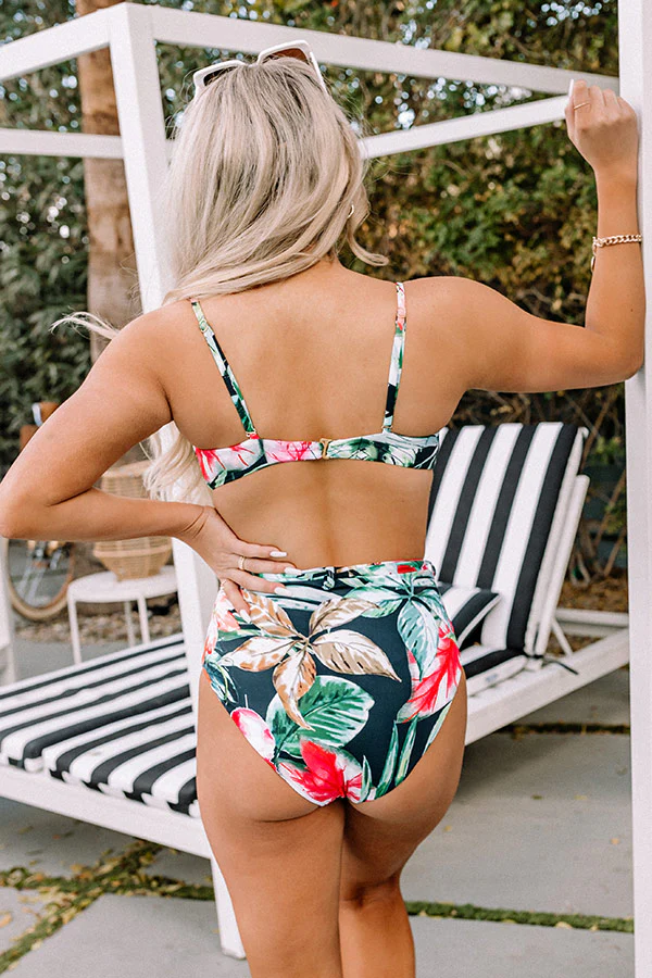 Fiji Fruit Punch Bikini Top in Black - Image 4