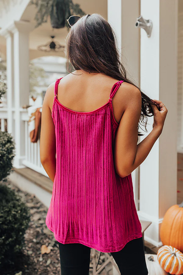 Finding Romance Velvet Tank In Rose - Image 6