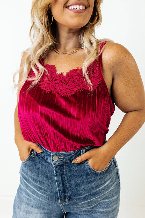 Finding Romance Velvet Tank In Rose Curves - Image 4