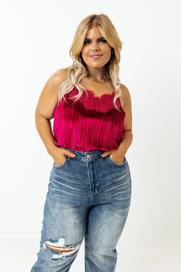 Finding Romance Velvet Tank In Rose Curves - Image 5