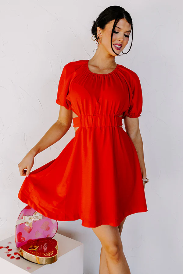 Finest Hour Open Back Dress In Red - Image 6