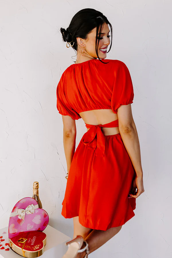 Finest Hour Open Back Dress In Red - Image 7