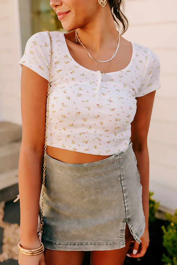 Firefly Evening Floral Crop Top - Image 3