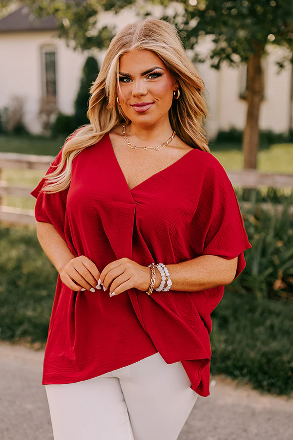 Fizzy Feels Shift Top in Red Curves - Image 6