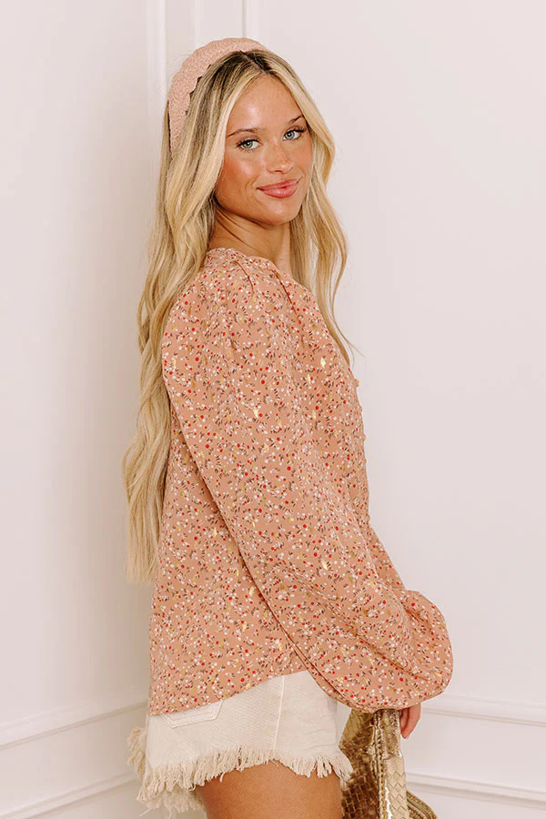Flirting For Fun Shift Top In Peach - Image 4