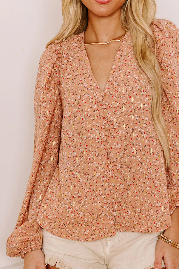 Flirting For Fun Shift Top In Peach - Image 5