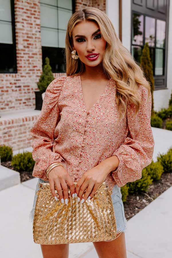 Flirting For Fun Shift Top In Peach - Image 7