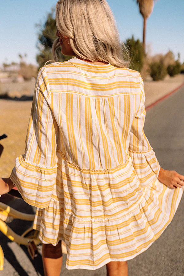 Florida Bound Shift Dress In Marigold - Image 10