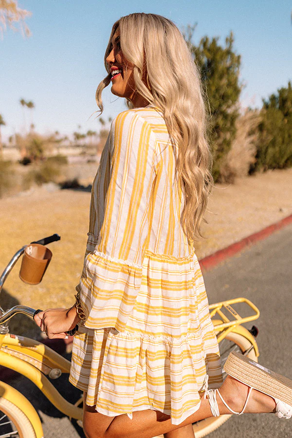 Florida Bound Shift Dress In Marigold - Image 11