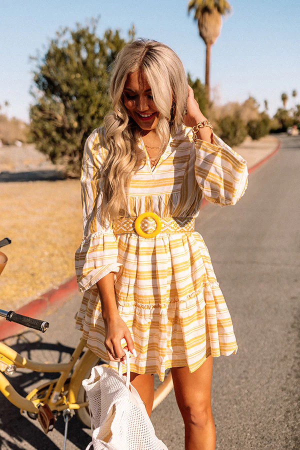 Florida Bound Shift Dress In Marigold - Image 7