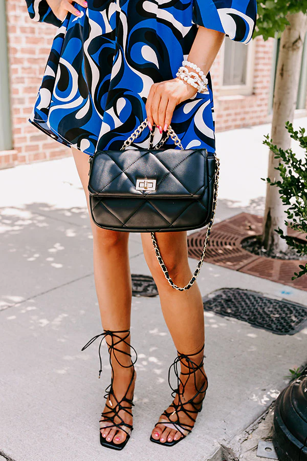 Focus On Love Faux Leather Crossbody In Black - Image 3