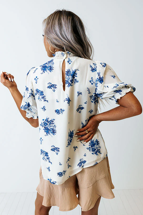 Follow Your Happiness Floral Shift Top in Cream - Image 6