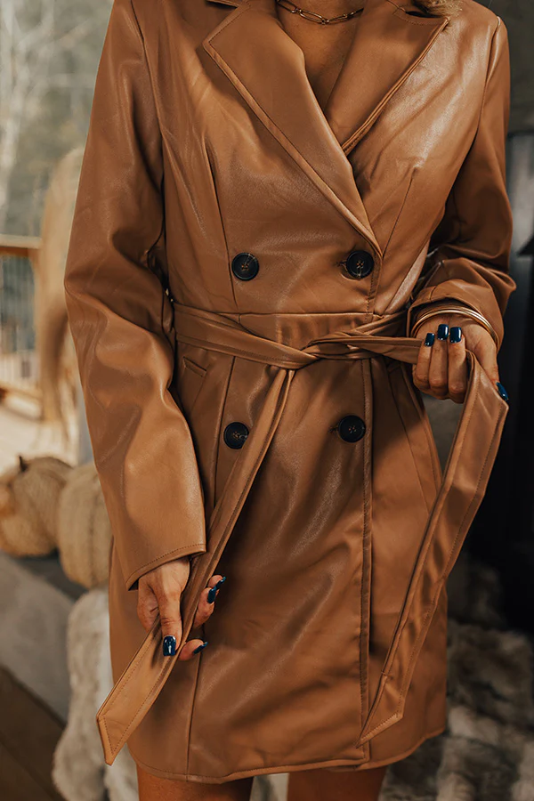Forever First Class Faux Leather Coat - Image 5