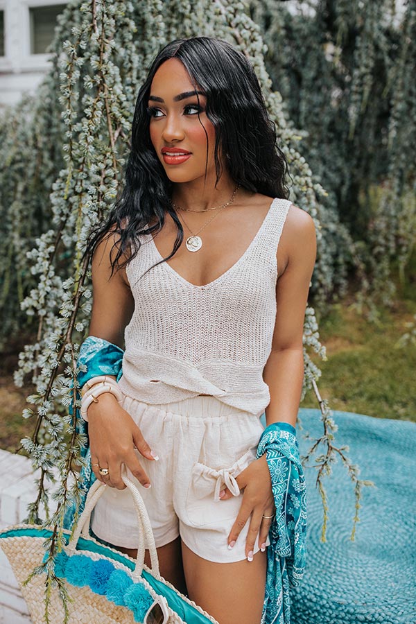 Forever Luxe Knit Crop Tank In Cream - Image 6