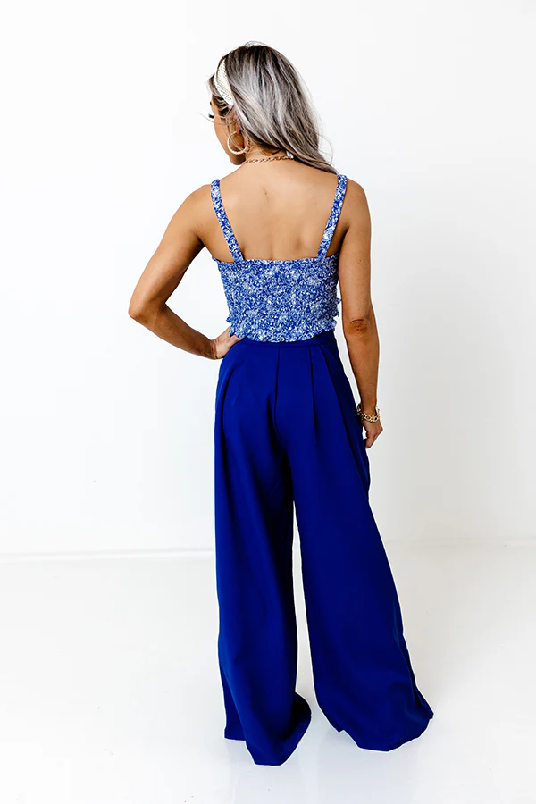 Forever Yours High Waist Pants In Royal Blue - Image 2