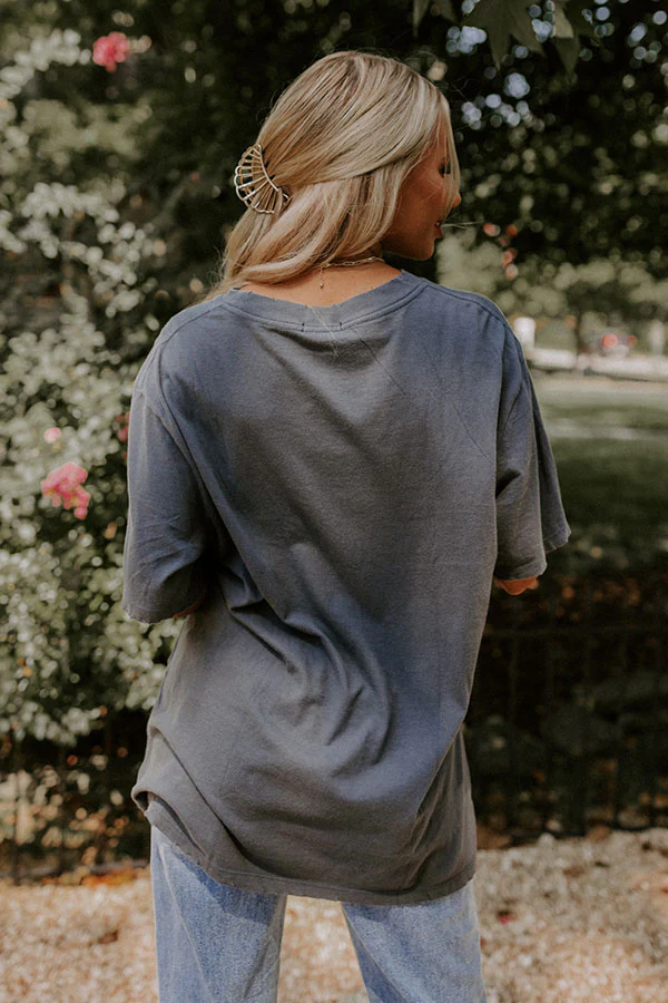 Free Spirit Tiger Oversized Distressed Tee In Slate - Image 12