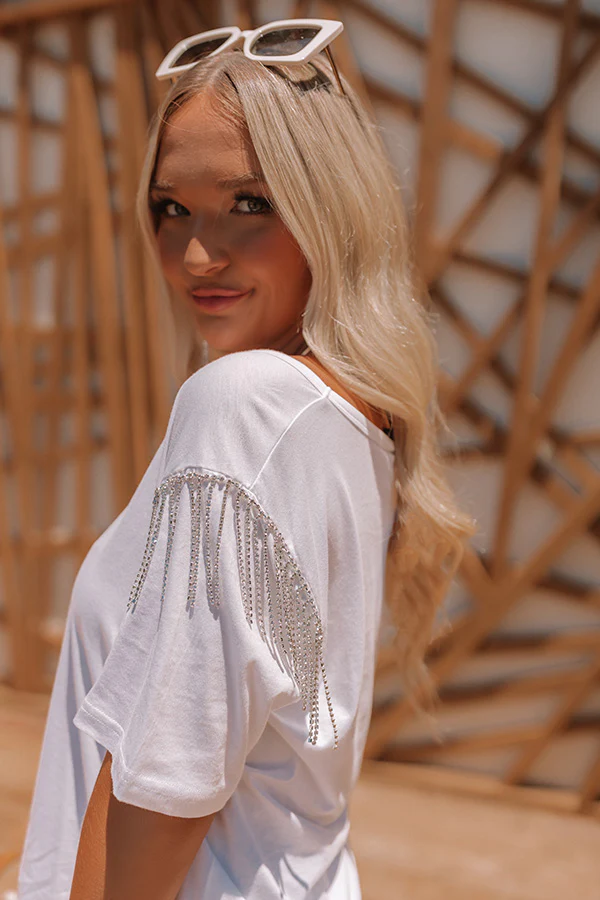 Free To Sparkle Rhinestone Shift Top - Image 6
