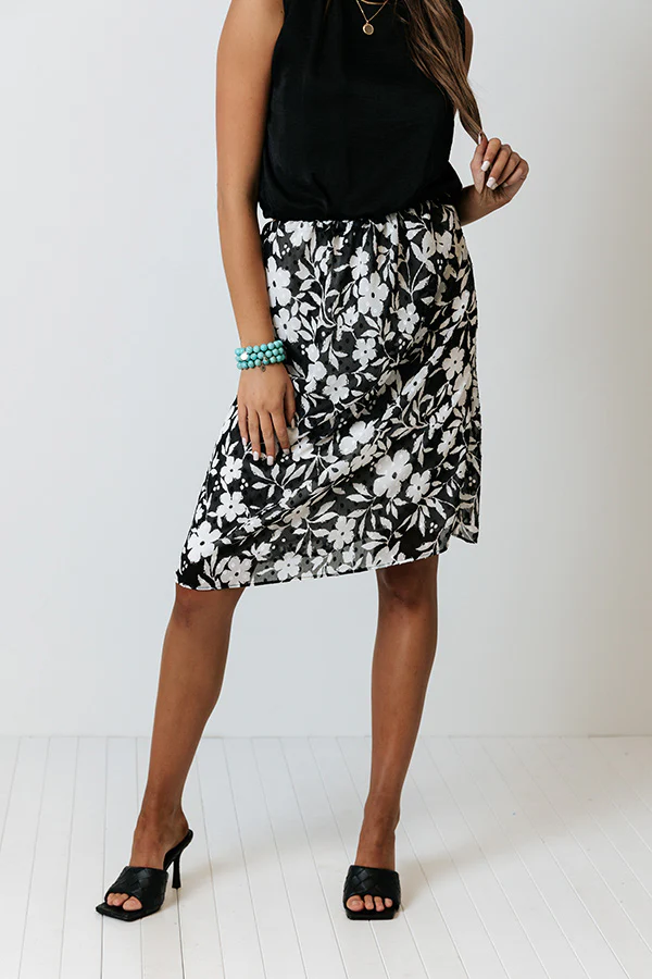 From Malibu Floral Mini Dress in Black - Image 6
