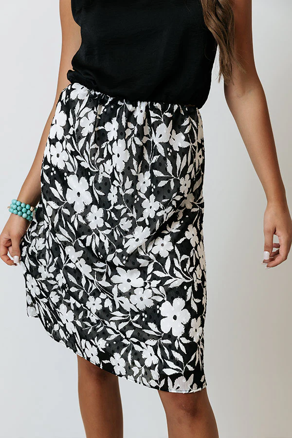 From Malibu Floral Mini Dress in Black - Image 7