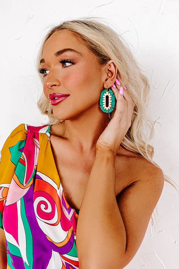 Fun Memories Earrings In Kelly Green - Image 3