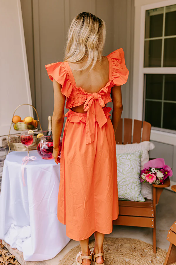 Galveston Coast Midi In Orange - Image 2