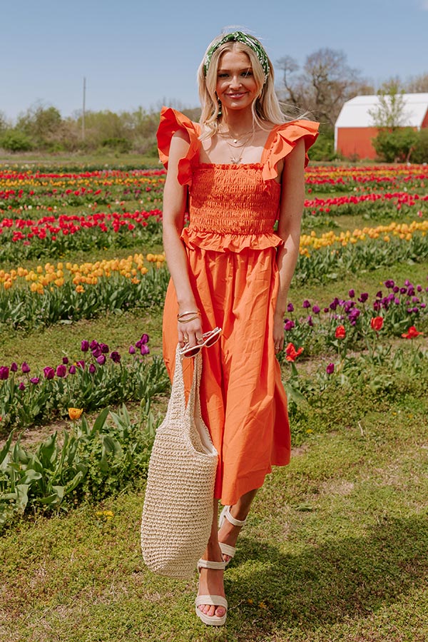 Galveston Coast Midi In Orange - Image 6