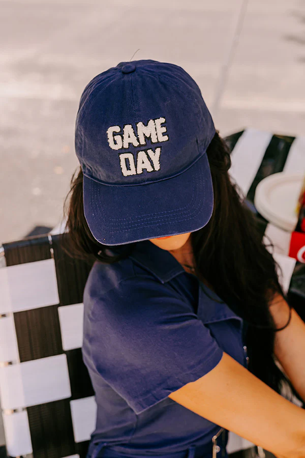 Game Day Baseball Cap In Navy - Image 2