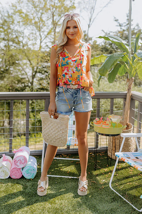 Get The Scoop Floral Ruffle Top - Image 2