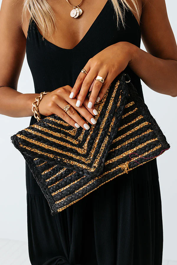 Going For Glam Woven Clutch - Image 4