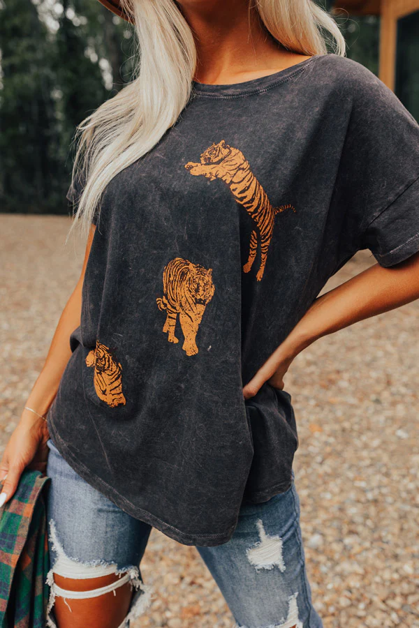 Good Behavior Graphic Tee In Vintage Black - Image 6