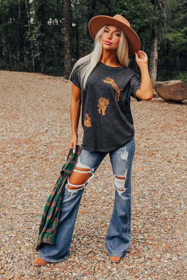 Good Behavior Graphic Tee In Vintage Black - Image 8