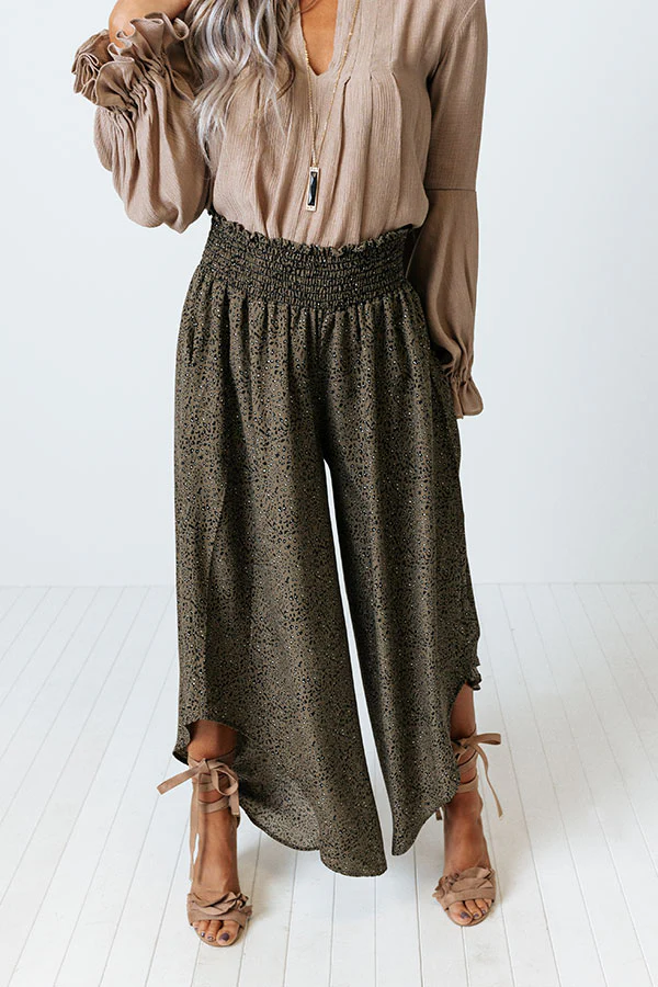 Good Dream Leopard Pants In Army Green - Image 8