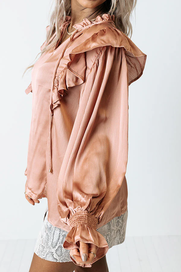 Grand Avenue Shift Top In Light Rustic Rose - Image 3